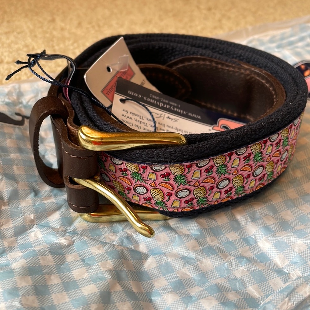 Vineyard Vines mens pina colada belt 34